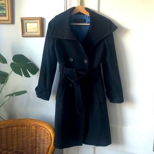 Marc New York classic black wool coat